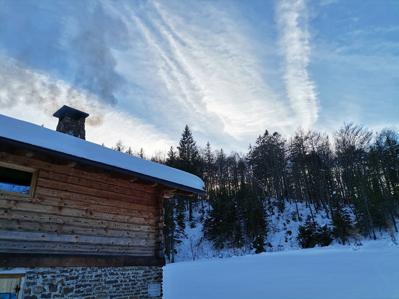 baita forestale zona di cembra